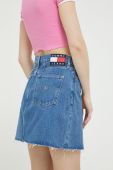 Джинсова спідниця Tommy Jeans mini пряма колір блакитний (3173887)