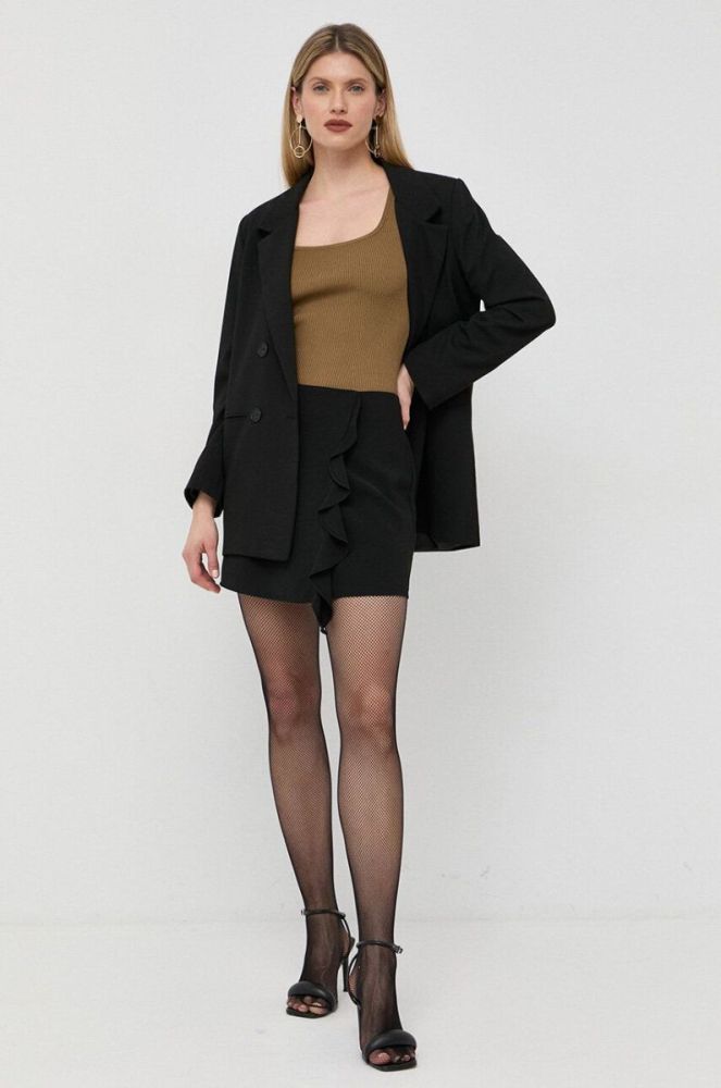 Спідниця Armani Exchange колір чорний mini розкльошена фото 2