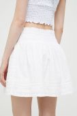 Бавовняна спідниця Superdry колір білий mini розкльошена
