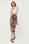 Бавовняна спідниця Weekend Max Mara midi пряма колір барвистий Бавовняна спідниця Weekend Max Mara midi пряма колір барвистий