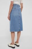 Джинсова спідниця Polo Ralph Lauren midi розкльошена колір блакитний