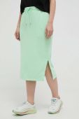 Спідниця Dkny колір зелений midi пряма