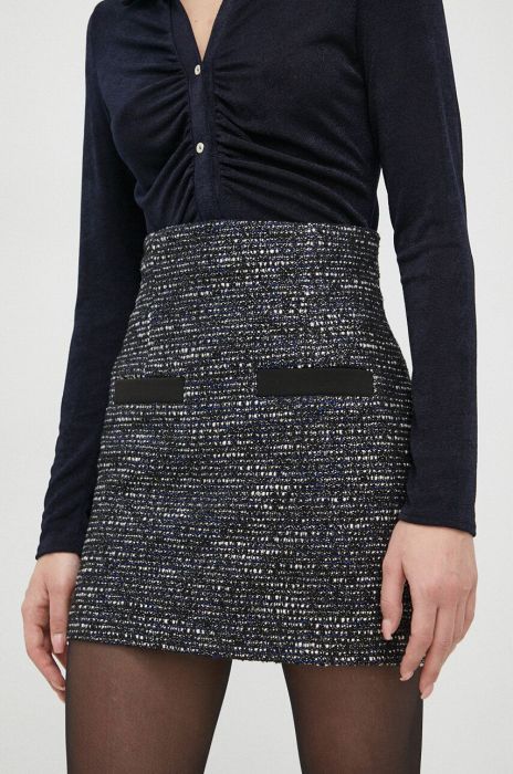 Спідниця Morgan колір синій mini пряма (3058341)