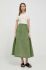 Спідниця Deha колір зелений midi розкльошена