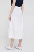 Бавовняна спідниця Deha колір білий midi розкльошена