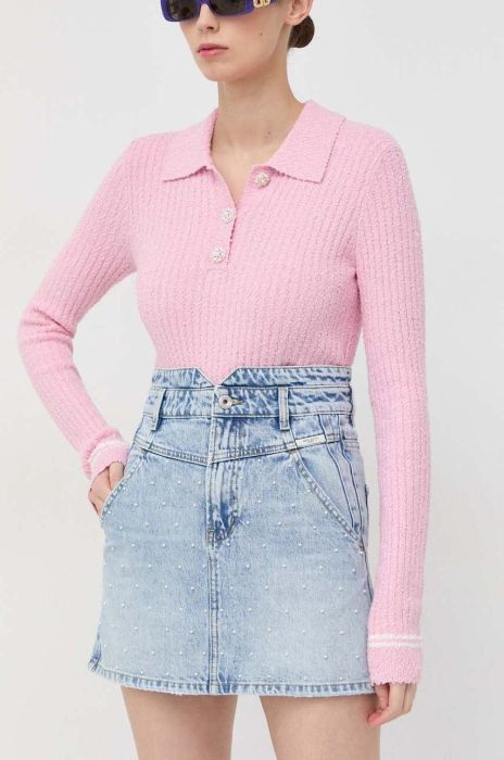 Джинсова спідниця Miss Sixty mini олівець колір блакитний