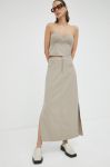 Спідниця Gestuz колір бежевий midi пряма Спідниця Gestuz колір бежевий midi пряма