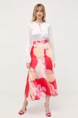 Спідниця Marciano Guess колір рожевий midi розкльошена