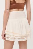 Спідниця Patrizia Pepe колір бежевий mini пряма (3220516)