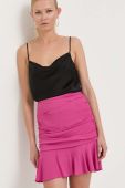 Спідниця Patrizia Pepe колір рожевий mini пряма (3219450)