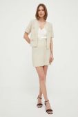 Спідниця Morgan колір бежевий mini пряма (3247943)