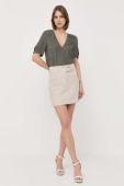 Спідниця Morgan колір бежевий mini пряма (3151190)
