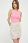 Спідниця Morgan колір бежевий mini пряма (3247951) Спідниця Morgan колір бежевий mini пряма (3247951)
