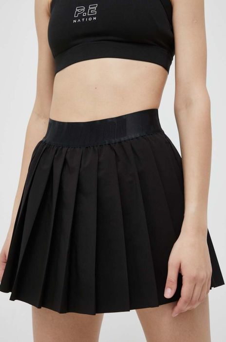 Спортивна спідниця P.E Nation Volley колір чорний mini розкльошена (3320712)