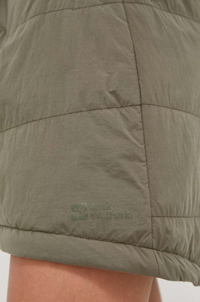 Спортивна спідниця Jack Wolfskin Alpengluehen колір зелений mini розкльошена фото 5
