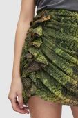 Спідниця AllSaints колір зелений mini пряма Спідниця AllSaints колір зелений mini пряма