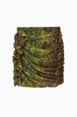 Спідниця AllSaints колір зелений mini пряма Спідниця AllSaints колір зелений mini пряма