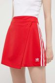 Спідниця adidas Originals колір червоний mini пряма IC5477-red