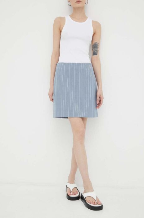 Спідниця Gestuz mini пряма колір блакитний