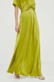 Шовкова спідниця Gestuz Sivala колір зелений maxi пряма