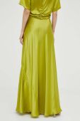 Шовкова спідниця Gestuz Sivala колір зелений maxi пряма