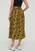 Спідниця United Colors of Benetton колір жовтий midi розкльошена
