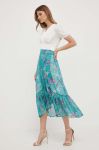 Спідниця Morgan колір бірюзовий midi пряма Спідниця Morgan колір бірюзовий midi пряма