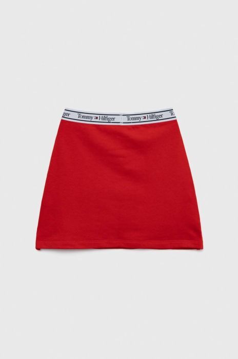 Дитяча спідниця Tommy Hilfiger колір червоний mini пряма