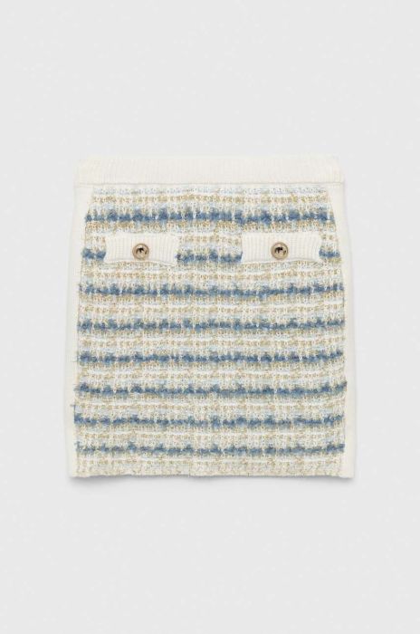 Дитяча спідниця Guess mini пряма колір блакитний