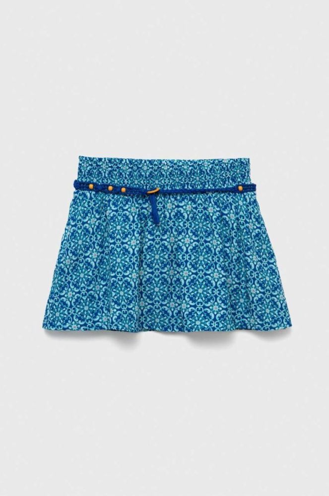 Дитяча спідниця Sisley mini розкльошена колір блакитний фото 2