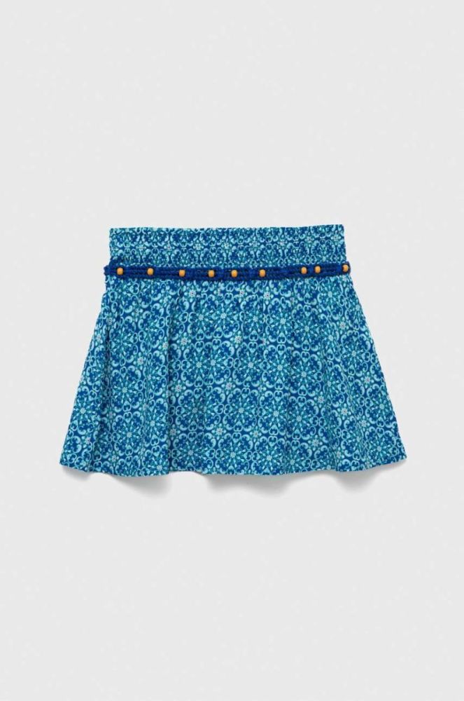 Дитяча спідниця Sisley mini розкльошена колір блакитний фото 3