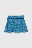 Дитяча спідниця Sisley mini розкльошена колір блакитний