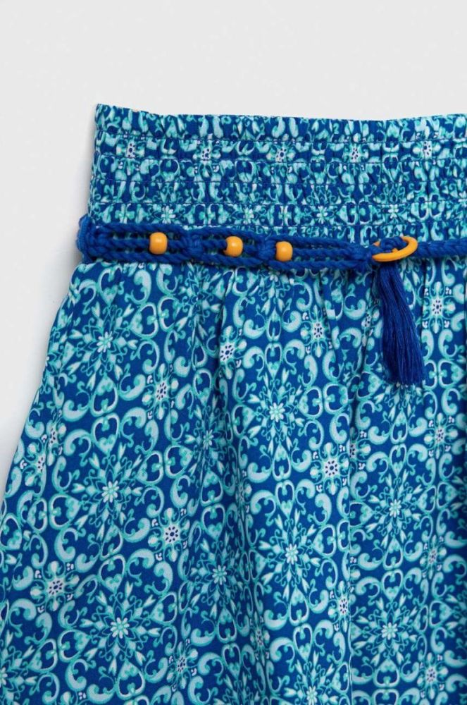 Дитяча спідниця Sisley mini розкльошена колір блакитний фото 4
