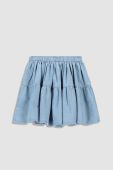 Дитяча бавовняна спідниця Coccodrillo mini розкльошена колір блакитний
