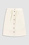 Дитяча бавовняна спідниця Coccodrillo колір бежевий midi пряма