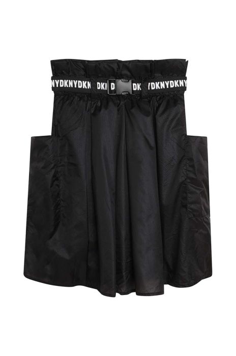 Дитяча спідниця Dkny колір чорний midi розкльошена (3082326)