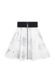 Дитяча спідниця Dkny колір білий midi розкльошена