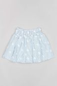 Дитяча бавовняна спідниця zippy mini пряма колір блакитний