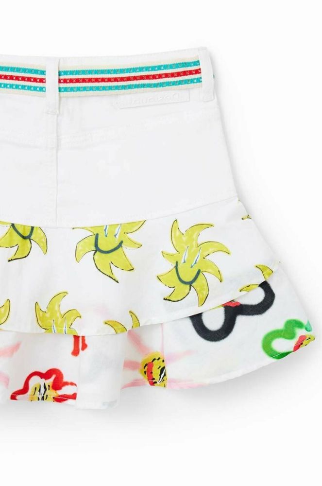 Дитяча спідниця Desigual колір білий mini розкльошена (3045505) фото 5