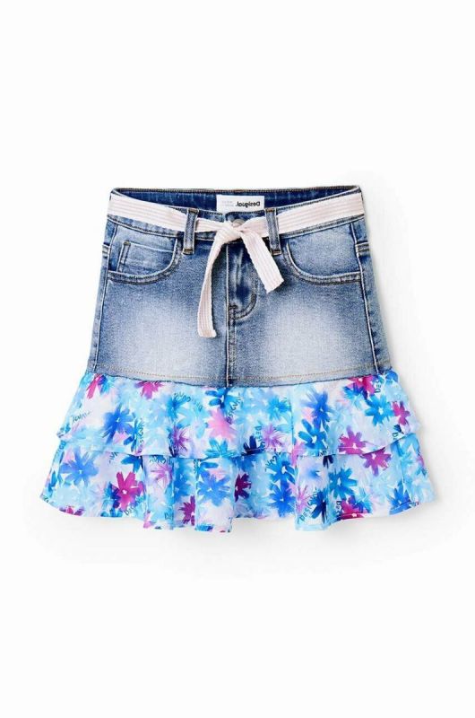 Дитяча спідниця Desigual mini розкльошена колір блакитний (3045511) фото 2