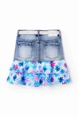 Дитяча спідниця Desigual mini розкльошена колір блакитний (3045511)