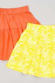Дитяча бавовняна спідниця zippy 2-pack mini розкльошена колір барвистий