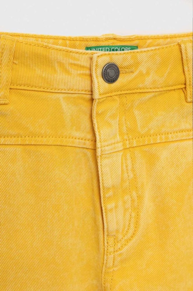 Дитячі джинси United Colors of Benetton колір жовтий (3036170) фото 3