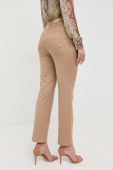 Штани Guess жіночі колір коричневий пряме висока посадка (2848773)
