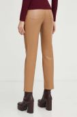 Штани Guess жіночі колір коричневий пряме висока посадка (3517905)