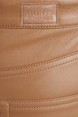 Штани Guess жіночі колір коричневий пряме висока посадка (3517905)
