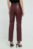 Штани Guess жіночі колір бордовий пряме висока посадка
