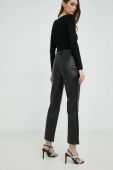 Штани Guess жіночі колір чорний пряме висока посадка (2911403)