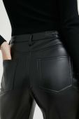 Штани Guess жіночі колір чорний пряме висока посадка (2911403)
