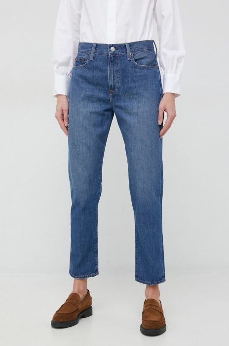 Джинси Polo Ralph Lauren жіночі висока посадка колір блакитний (2947960)